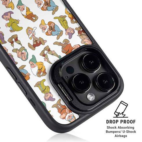 Disney Snow White Dwarfs Pattern iPhone 14 Pro Kickstand Case